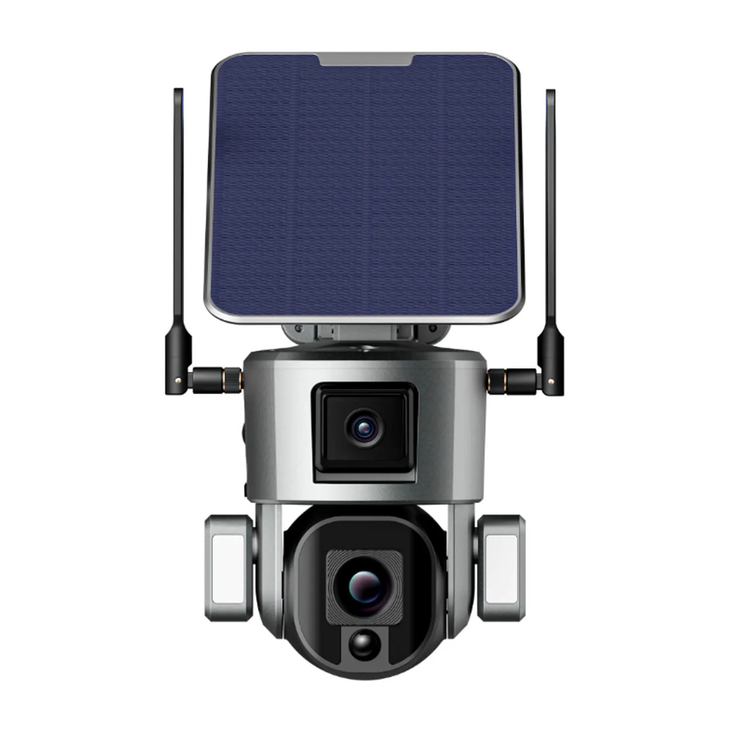 4K Dual Lens Motion Detection 4G Solar PTZ Camera