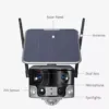 4K Dual Lens 180° Super Wide-Angle 4G Solar Wireless Camera – Image 5