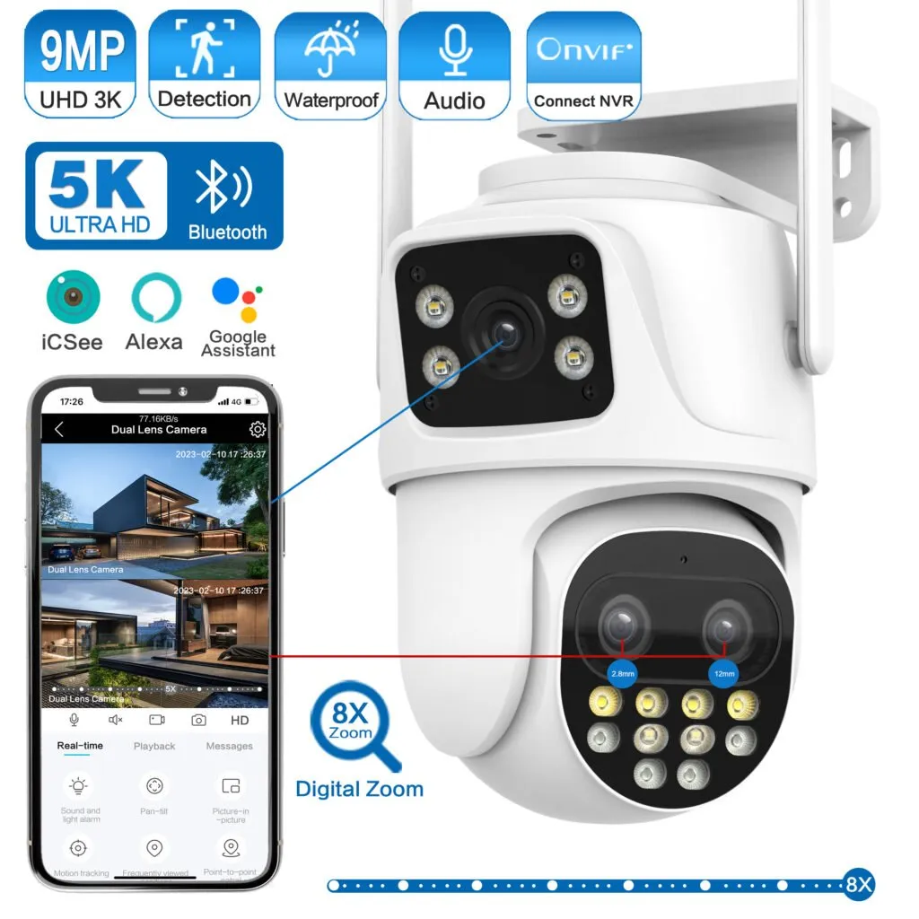 Dual-Lens WiFi Security Camera