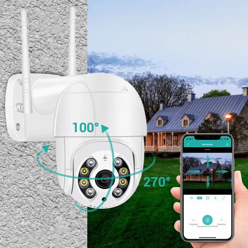 Solución de seguridad inalámbrica con cámara IP WiFi