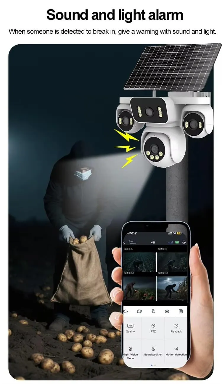 Caméra solaire 4g aov