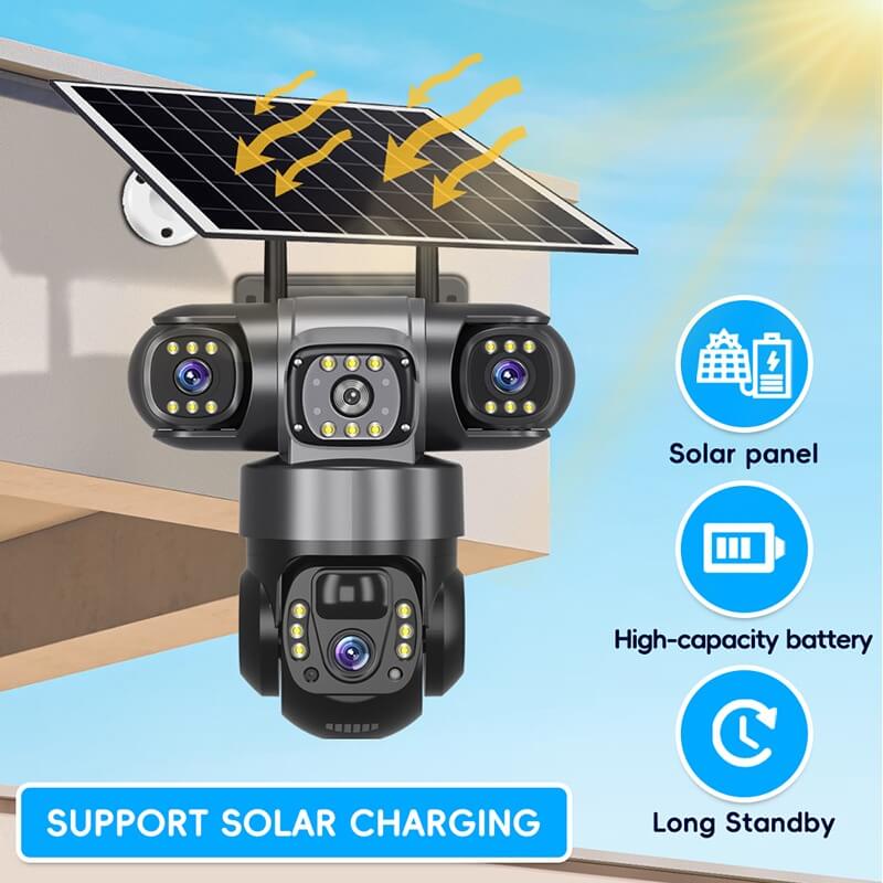 3 lens aov solar camera 4mp