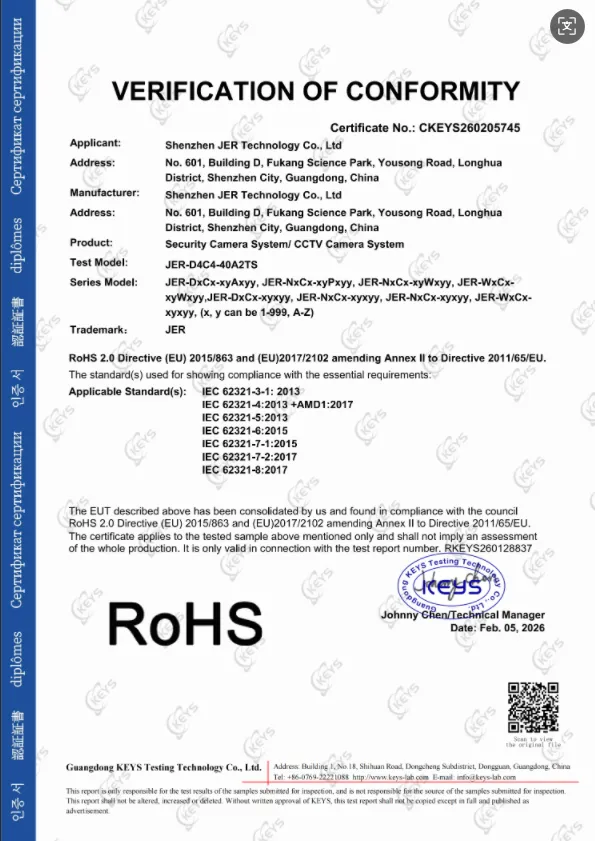 CCTV camera System ROHS
